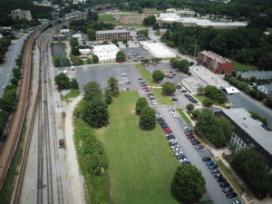 Aerial Shot - Site of East Point Exchange